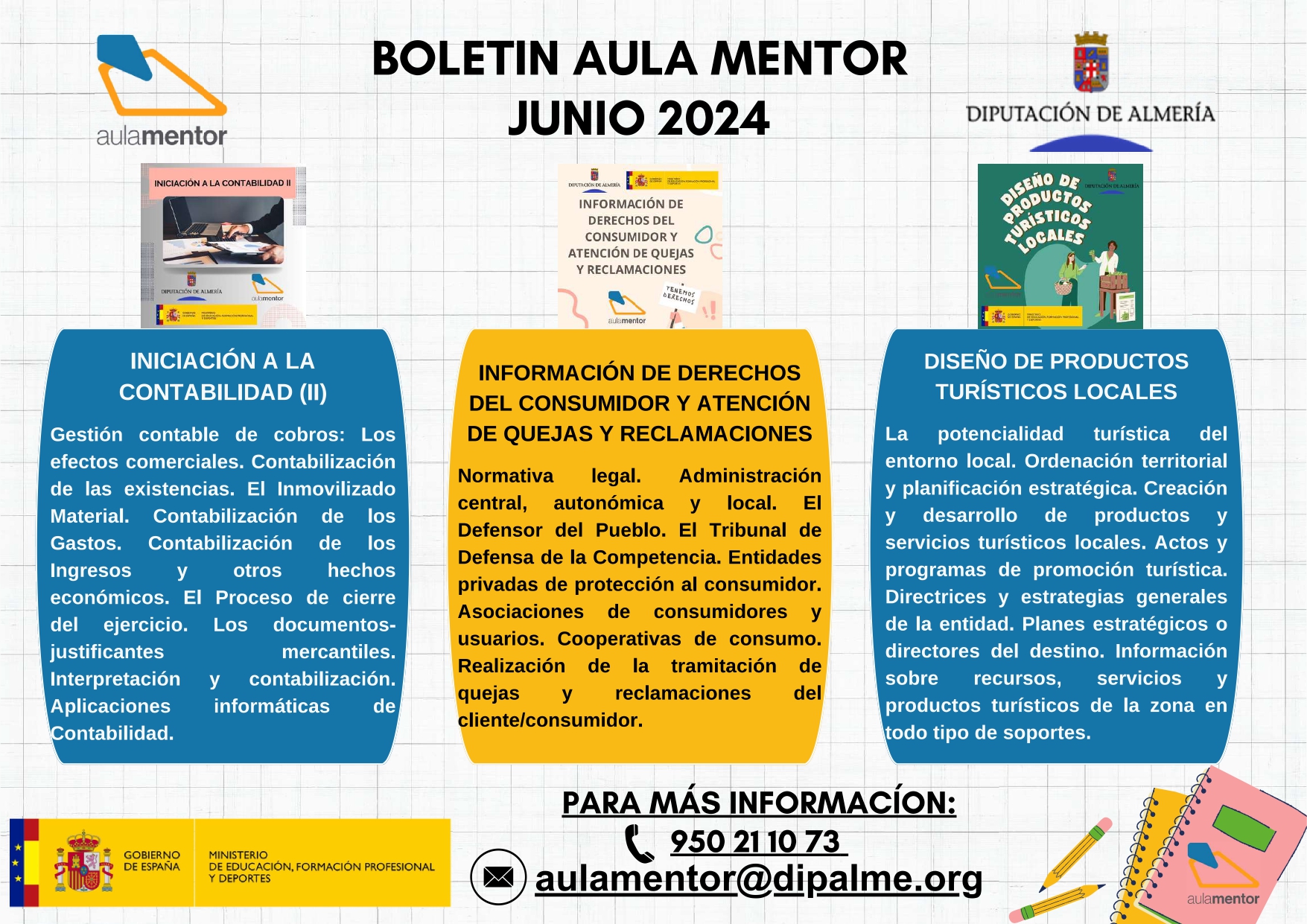 AULA MENTOR: OFERTA CURSOS DIPUTACIÓN PROVINCIAL